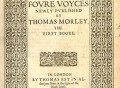 Los alegres madrigales de Thomas Morley