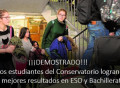 Los estudiantes del Conservatorio logran los mejores resultados en ESO y Bachillerato