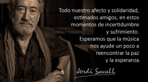 Coronavirus: El Maestro Jordi Savall lanza un mensaje de «apoyo y solidaridad»